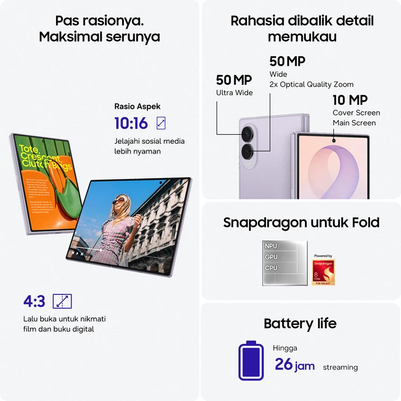 SAMSUNG Z FOLD8 RAM 12GB / 512GB (UPGRADED FROM 256GB)